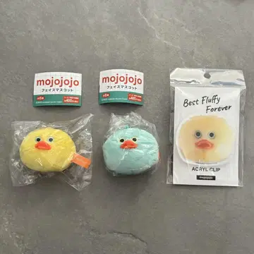 mojojojo 페이스 마스코트 아크릴 클립 병아리 3세트