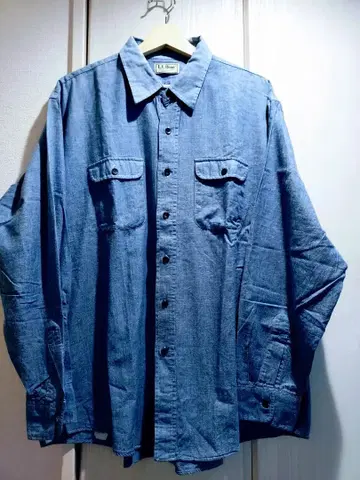80년대 USA제 LLBEAN 샴브레이 셔츠 XL 파이브 브라더