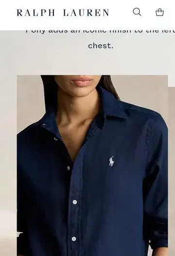 폴로 랄프로렌 XS 여성용 셔츠 블라우스 네이비
