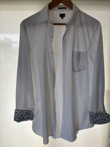 Paul Smith LONDON 긴팔 셔츠 XL 화이트 꽃무늬 커프스