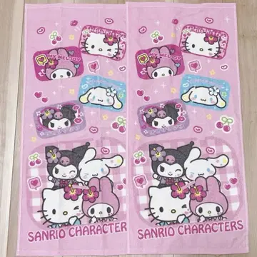 [라스트] 산리오 캐릭터즈 코갸루 페이스 타월 2개 세트