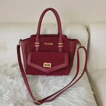 CECIL McBEE 버건디 핸드백