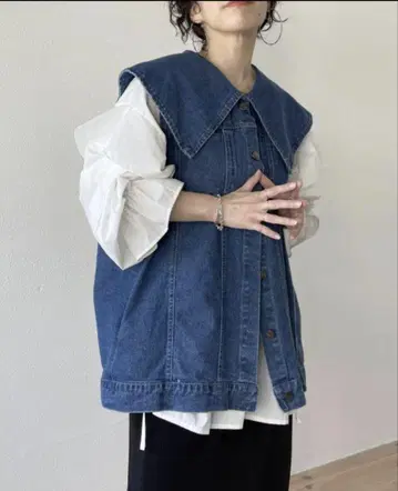 wee9s 빈티지 빅 데님 베스트