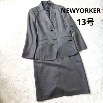 고품질 새상품급 NewYorker 다크 그레이 수트 스커트 수트 13호