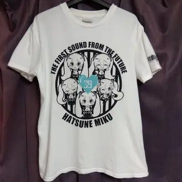 하츠네 미쿠 T셔츠 L 사이즈 화이트