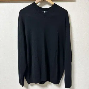 UNIQLO:C 릴랙스 V넥 스웨터 XXL BLACK