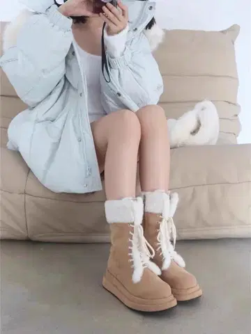 베이지 어그 부츠