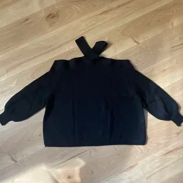 [12월 말까지] ZARA 크로스넥 오프숄더 리브 니트 스웨터 M