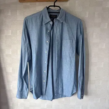 BEAMS PLUS 빔즈 버튼 다운 셔츠 파랑 S