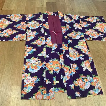 겉옷 보라색 앤티크 기모노 기모노히메