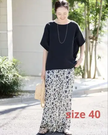 SLOBE IENA 모듬 플라워 팬츠 40