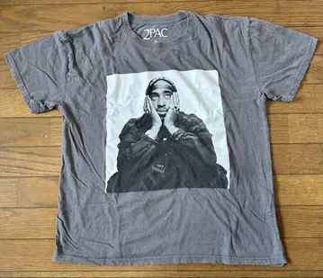 2PAC 프린트T셔츠 그레이