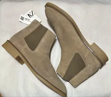 ZARA 자라 사이드 고어 디저트 부츠 베이지 그레이지 첼시