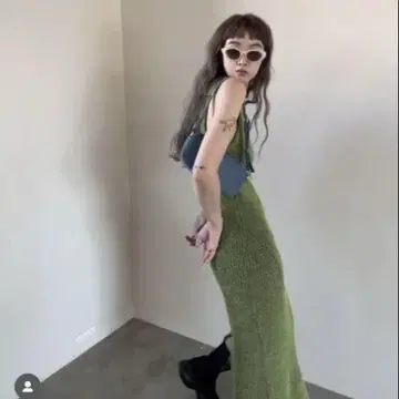 메종 스페셜 샤기 니트 원피스 미사용 새상품 그레이
