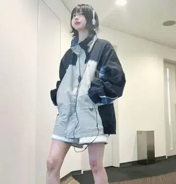 컬럼비아 fire ridge 파랑 아노쨩 착용 모델 마운틴 파카