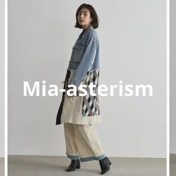[새상품급] Mia-asterism 데님 니트 가디건 도킹 코트