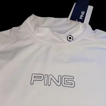 새상품 L 사이즈 PING 긴팔 하이넥 셔츠 화이트