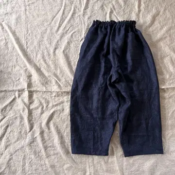 린넨 데님 루즈핏 몸빼 인디고 아이보리