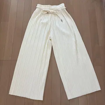 Ciaopanic 아이보리 리브 와이드 팬츠 F