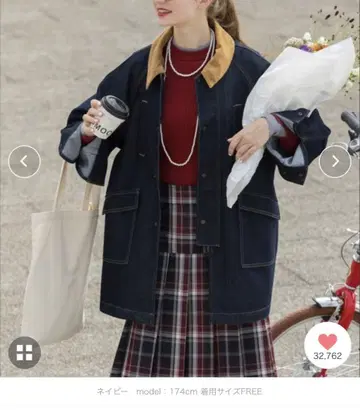 BONLE CILL 본루씰 2way 옷깃 코듀로이 데님 커버올 2