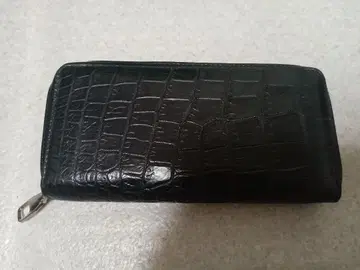 남성용 천연 가죽 장지갑 블랙