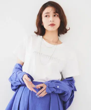 UNTITLED 화이트 프린트 T셔츠 반팔 미사용품