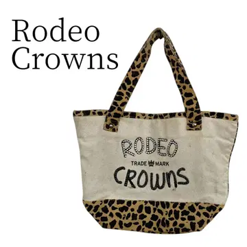 Rodeo Crowns 로데오 크라운 화이트 x 레오파드 무늬 핸드백