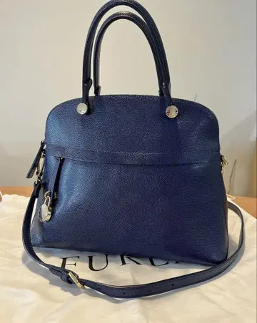 FURLA 네이비 미디엄 돔 핸드백