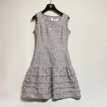 Rene 루네 트위드 슬리브리스 원피스 36