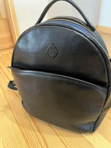 클레도란 가죽 블랙 백팩