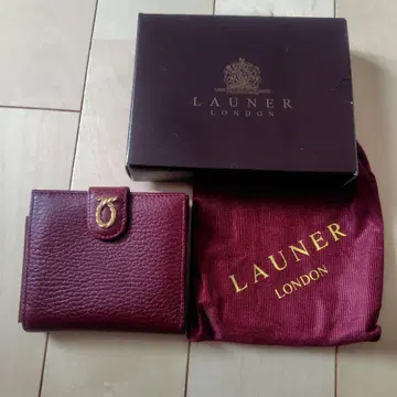 LAUNER LONDON 버건디 접이식 지갑 미사용 새상품