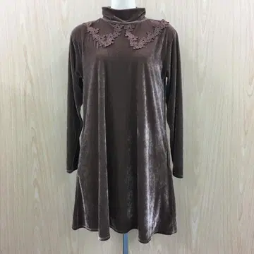 메리제니 벨로아 플라워 테이프 컬러 원피스 F0922B10
