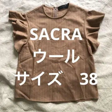 새상품급 SACRA 가을/겨울 울 소매 프릴 상의 38