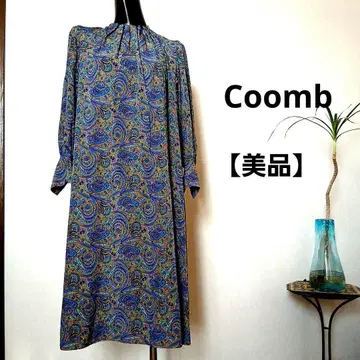 [ 새상품급 ] Coomb 페이즐리 무늬 긴팔 롱 원피스