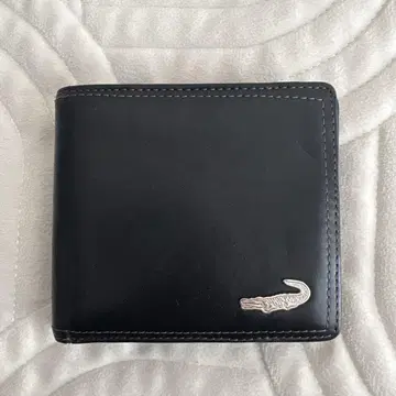 Lacoste 블랙 가죽 접이식 지갑