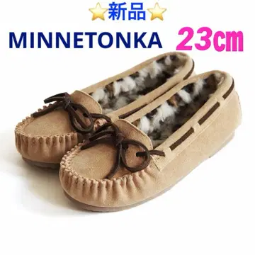새상품 MINNETONKA KIMMY 퍼 모카신 23cm