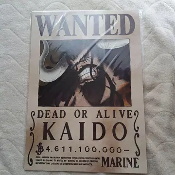 미사용 새상품 해군 발행 공식 수배서 원피스 카이도