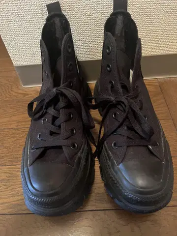 CONVERSE ALL STAR 블랙 하이컷 스니커즈