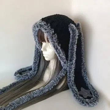 토끼 귀 보닛 니트 모자 비니 핸드메이드 고양이 귀 니트 모자 고양이 귀