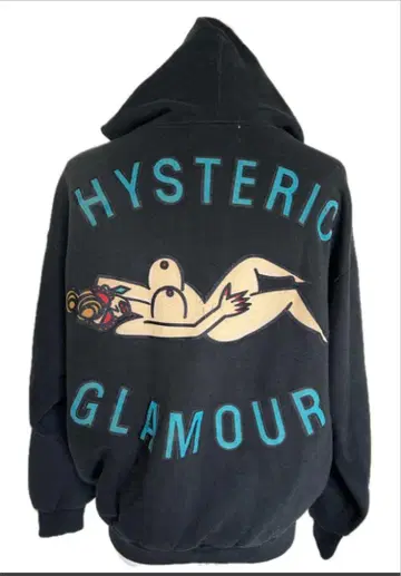 초기 HYSTERIC GLAMOUR 블랙 후드티 히스마마 와펜