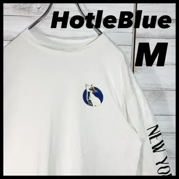[HotleBlue] 소매 로고 롱 슬리브 M 롱T 호텔 블루