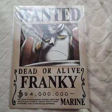 미사용 새상품 해군 발행 공식 수배서 원피스 프랭키