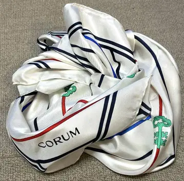 CORUM 실크 스카프 CORUM 코룸 스카프 이탈리아제
