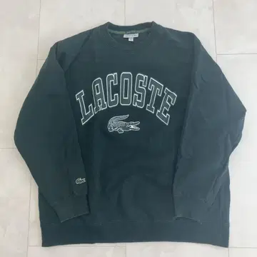 LACOSTE 블랙 맨투맨 US L