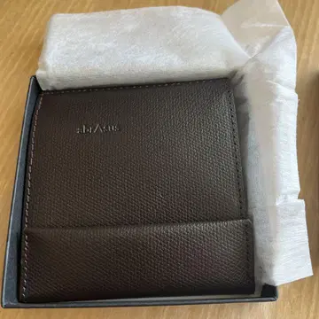 abrAsus 얇은 타입 접이식 지갑 다크 브라운