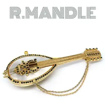 R.MANDLE 만돌린 브로치 쉘 x 스톤 로버트 만돌