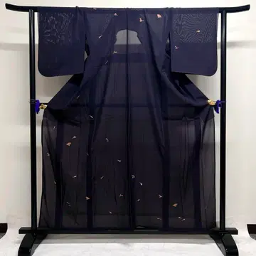 츠케사게 여름용 명주 자수 부채 금실 자수 기모노 015k