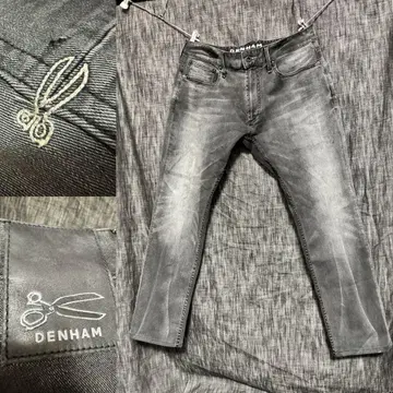 DENHAM RIDGE STRAIGHT FIT 블랙 데님 청바지