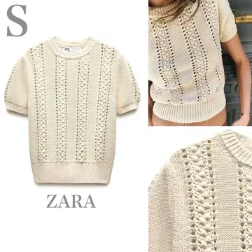 ZARA 반팔 니트 스웨터
