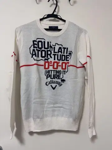 캘러웨이 화이트 긴팔 스웨터